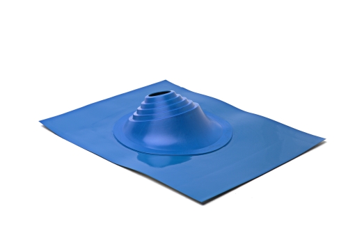 Проходной элемент MF угловой №1 (75-200мм) +240 силиконовый (металлический окрашенный фланец) синий