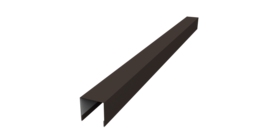 Планка вертикальная лицевая для забора жалюзи Palermo 0,5 Satin Matt RR 32 темно-коричневый (1,8м)