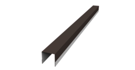Планка вертикальная обратная для забора жалюзи Palermo 0,5 PurPro Matt 275 RR 32 темно-коричневый (2м)