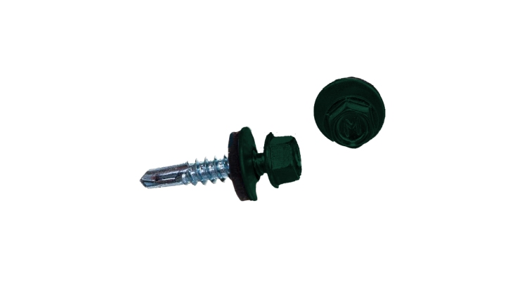 Саморез по металлу Daxmer 5,5х25 RAL 6005 (250) сверло №3