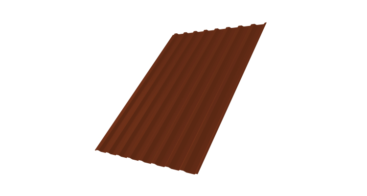 Профнастил С20В 0,5 Satin RAL 3009 оксидно-красный